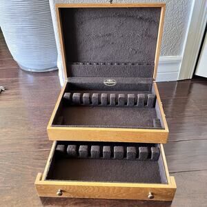 Reed & Barton Eureka Silverware Wood Chest Drawer Box Prevents Tarnish Cloth VTG
